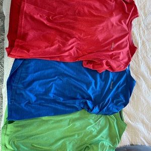 3 Reebok running shirts large